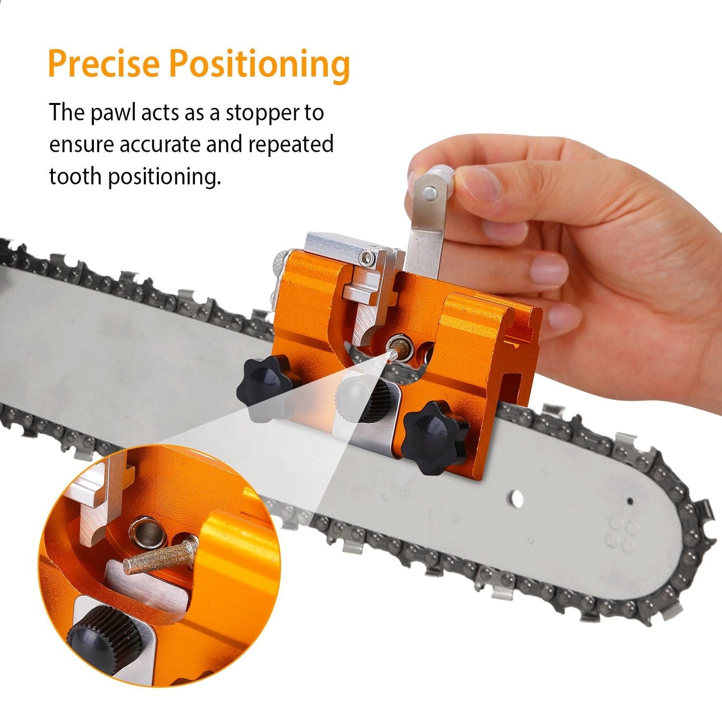 Chainsaw Chain Sharpening Jig Universal Chainsaw Sharpener Kit Hand Crank Chain Sharpener for Electric Saw for Lumberjack Garden Worker - Renee Lane Company