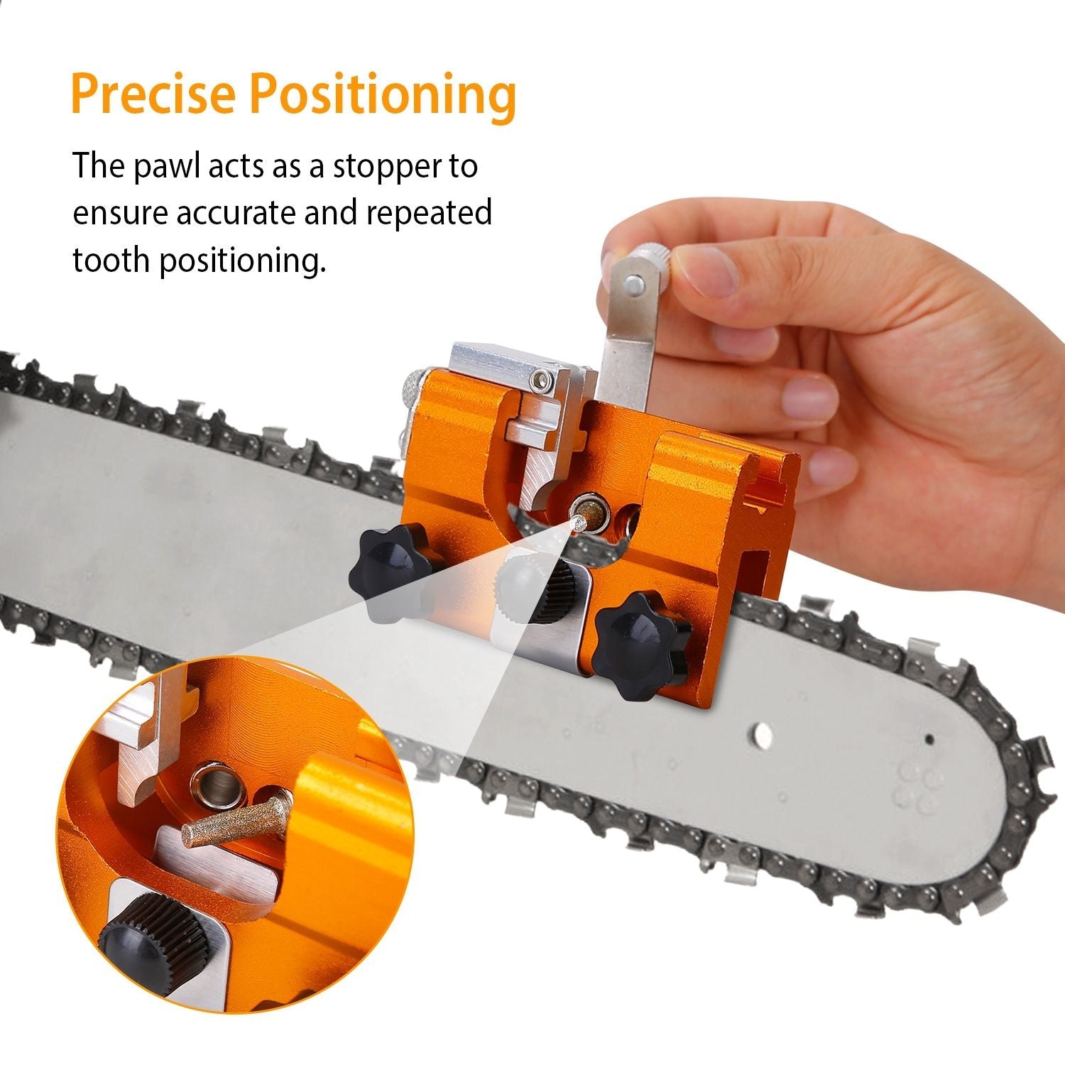 Chainsaw Chain Sharpening Jig Universal Chainsaw Sharpener Kit Hand Crank Chain Sharpener for Electric Saw for Lumberjack Garden Worker - Renee Lane Company