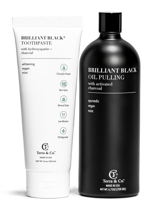 Charcoal Oil Pulling + Hydroxyapatite Toothpaste Bundle | Terra & Co. - Renee Lane Company
