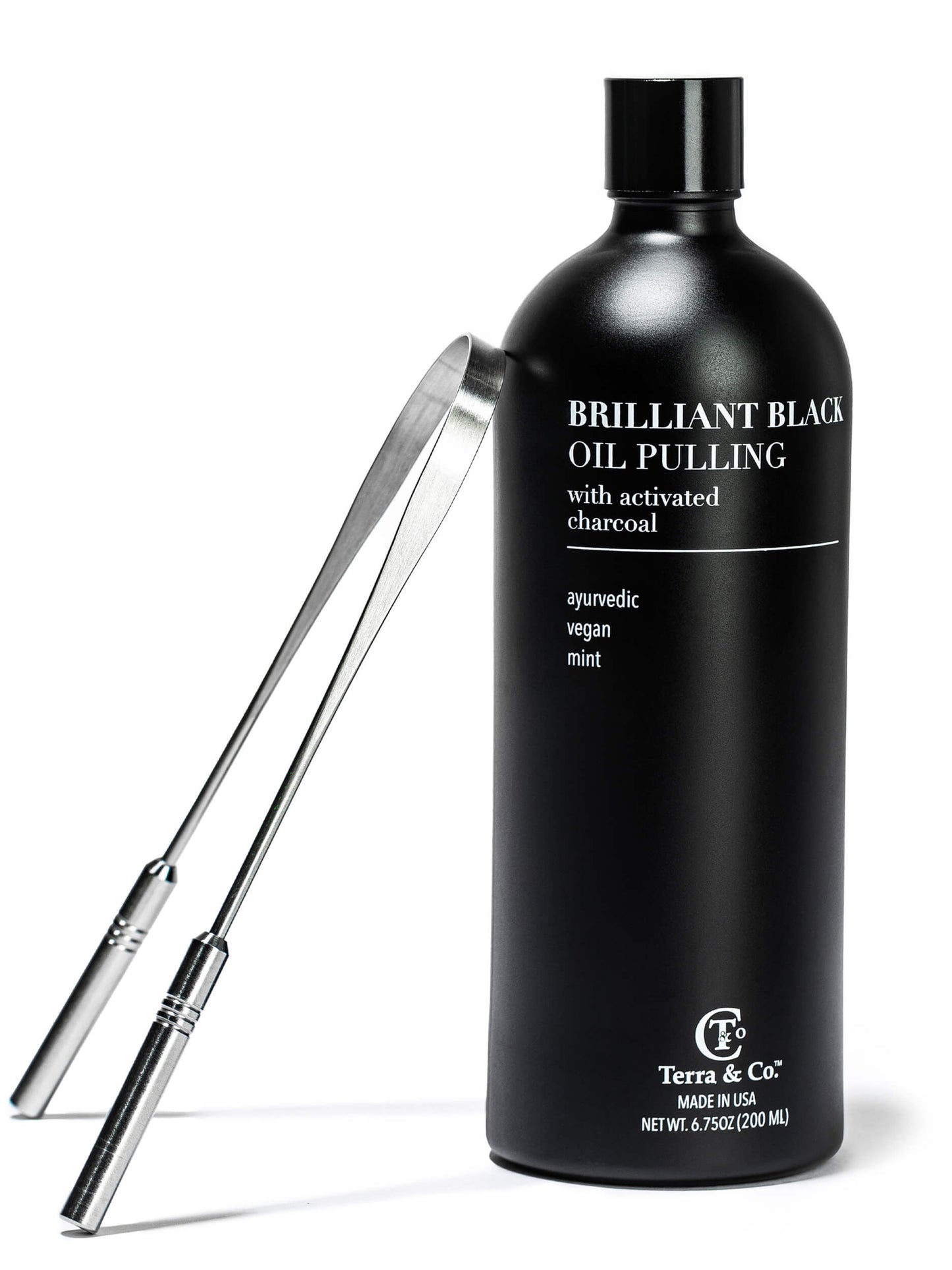 Charcoal Oil Pulling + Stainless Steel Tongue Scraper Bundle - Renee Lane Company