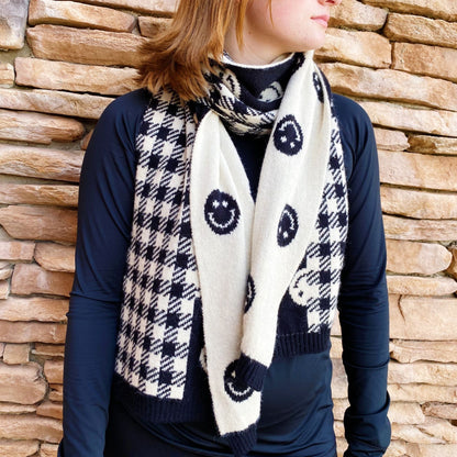 Checked On Happiness Cozy Scarf - Renee Lane Company