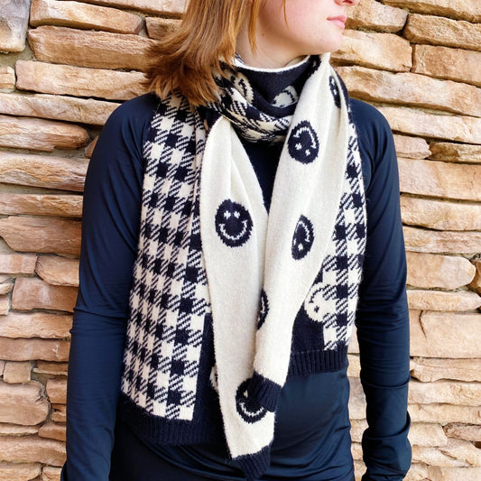 Checked On Happiness Cozy Scarf - Renee Lane Company