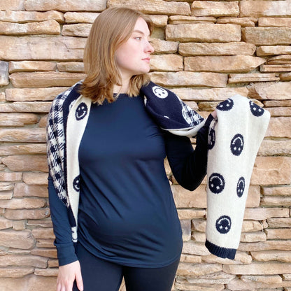 Checked On Happiness Cozy Scarf - Renee Lane Company