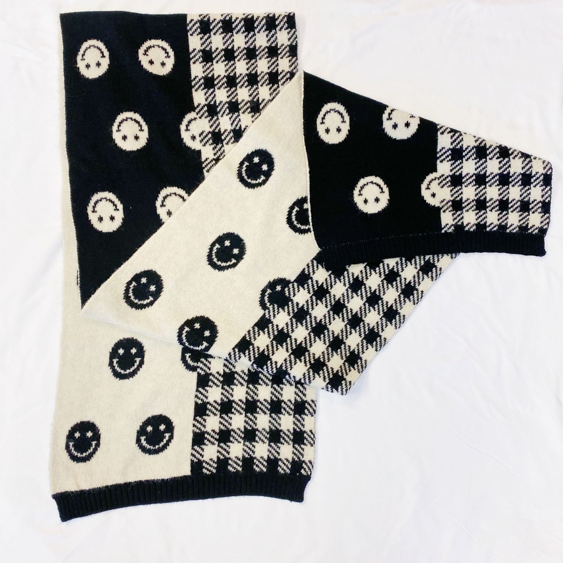 Checked On Happiness Cozy Scarf - Renee Lane Company