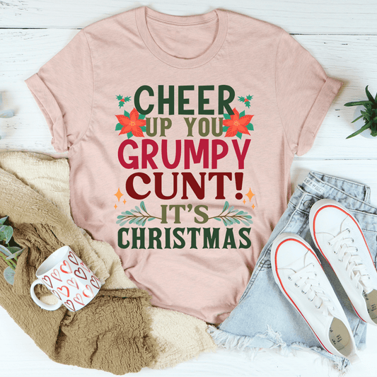 Cheer Up It's Christmas T-Shirt - Renee Lane Company
