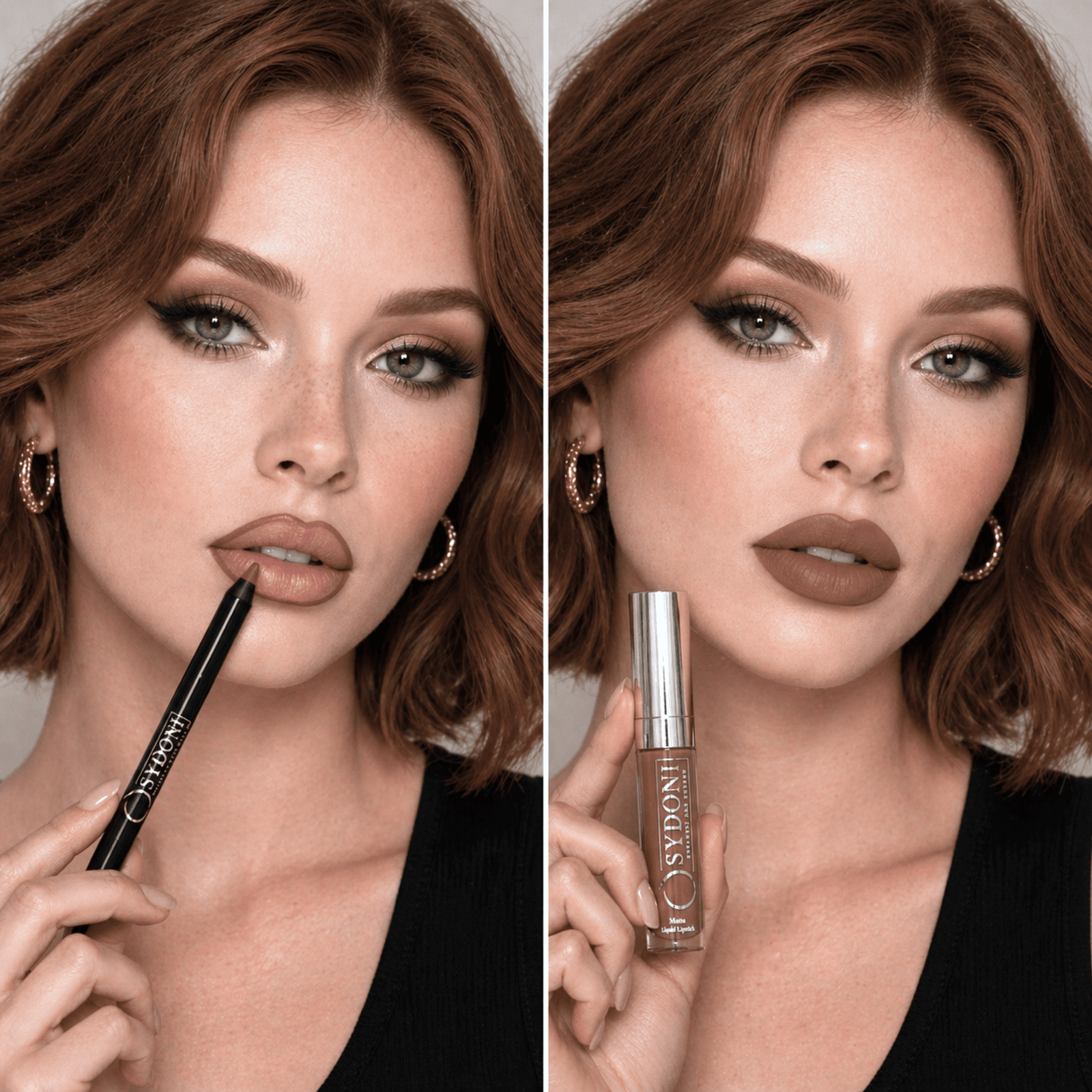 SYDONI CHESTNUT MATTE LIP DUO - Chestnut Matte liquid Lipstick with Chocolate Lip Pencil - Renee Lane Company