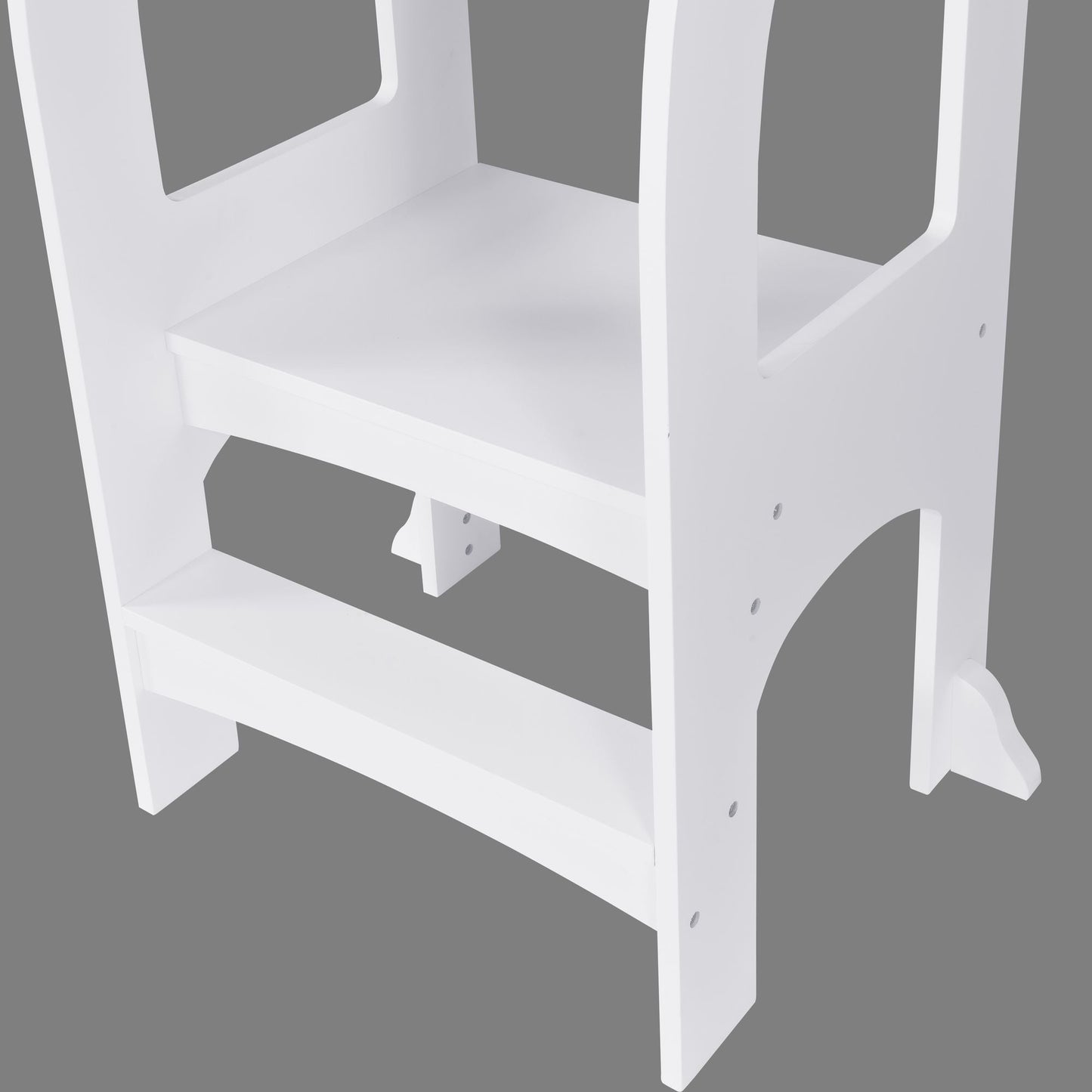 Child Standing Tower;  Step Stools for Kids;  Toddler Step Stool for Kitchen Counter;  White - Renee Lane Company