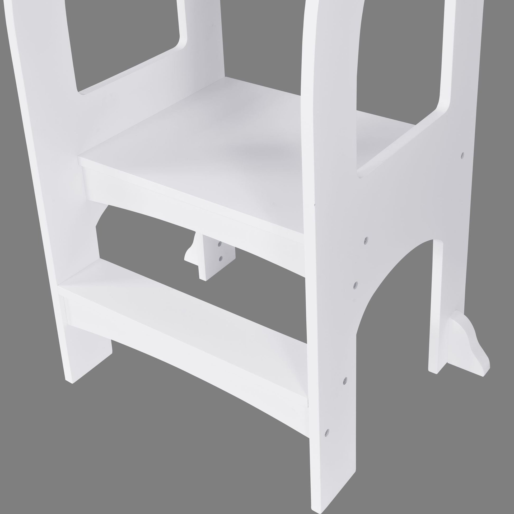 Child Standing Tower;  Step Stools for Kids;  Toddler Step Stool for Kitchen Counter;  White - Renee Lane Company
