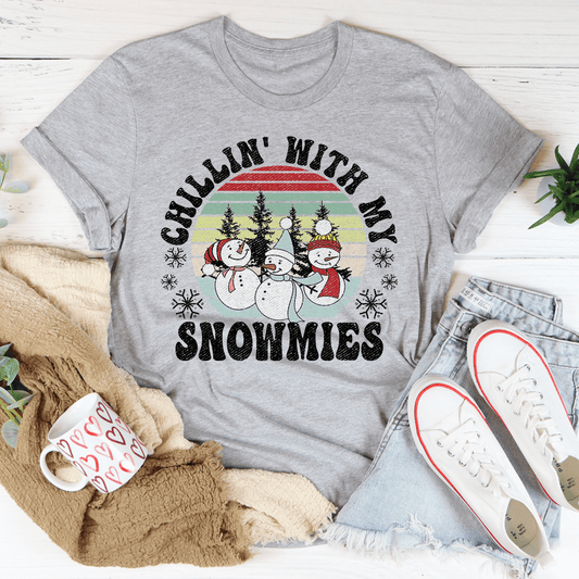 Chillin' With My Snowmies T-Shirt - Renee Lane Company