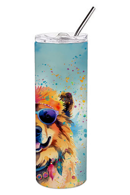 Chow Chow Hippie Dawg Stainless Steel Skinny Tumbler Vacuum Double Walled Reusable Insulated Tumbler Travel Cup for Coffee Cocktails Gift with Lid, 20 oz - Renee Lane Company