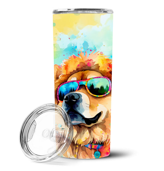 Chow Chow Hippie Dawg Stainless Steel Skinny Tumbler Vacuum Double Walled Reusable Insulated Tumbler Travel Cup for Coffee Cocktails Gift with Lid, 20 oz - Renee Lane Company