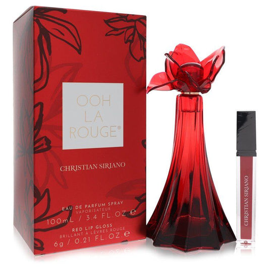 Christian Siriano Ooh La Rouge by Christian Siriano Eau De Parfum Spray + 0.21 oz Red Lip Gloss - Renee Lane Company