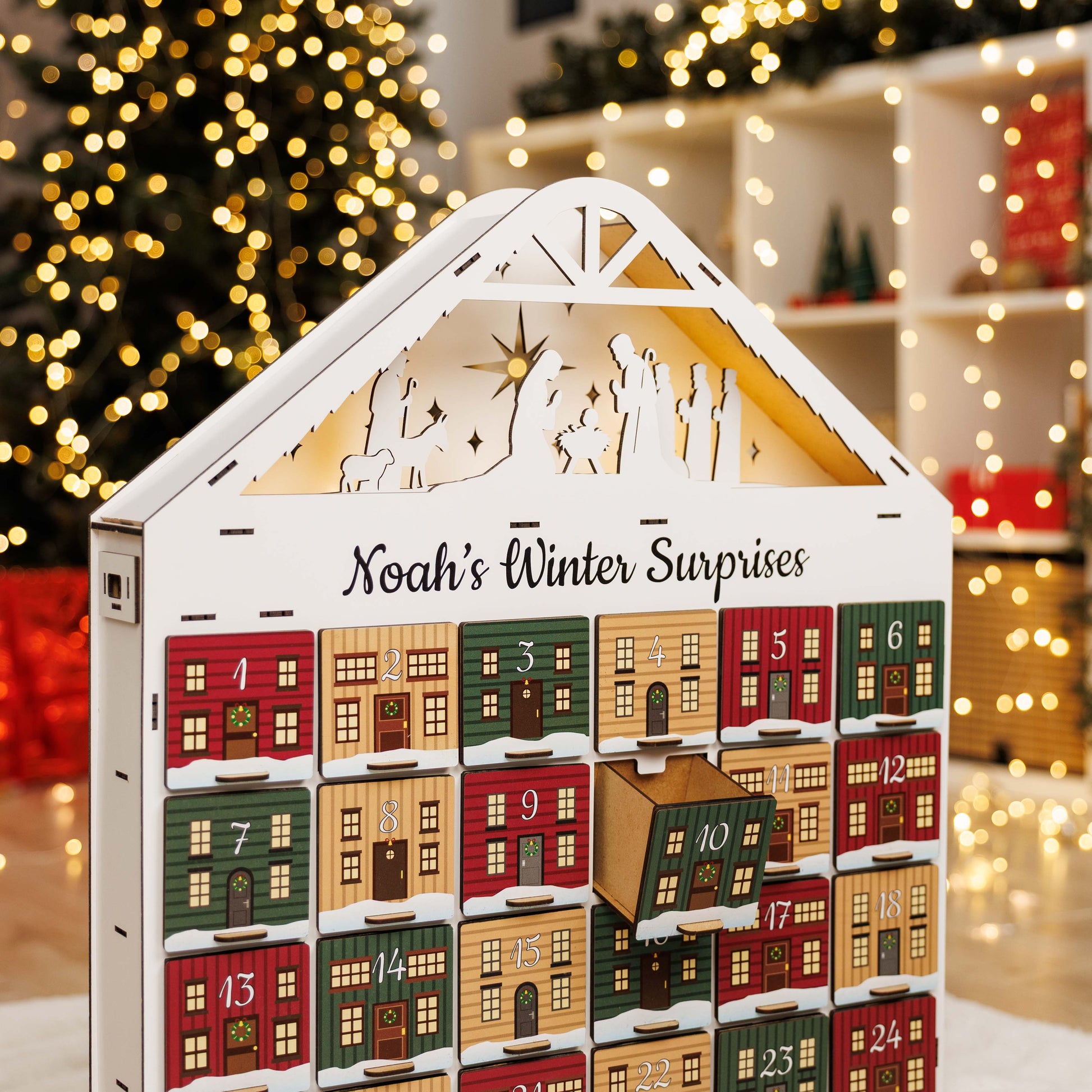 Christmas Advent Calendar - Colored - Renee Lane Company