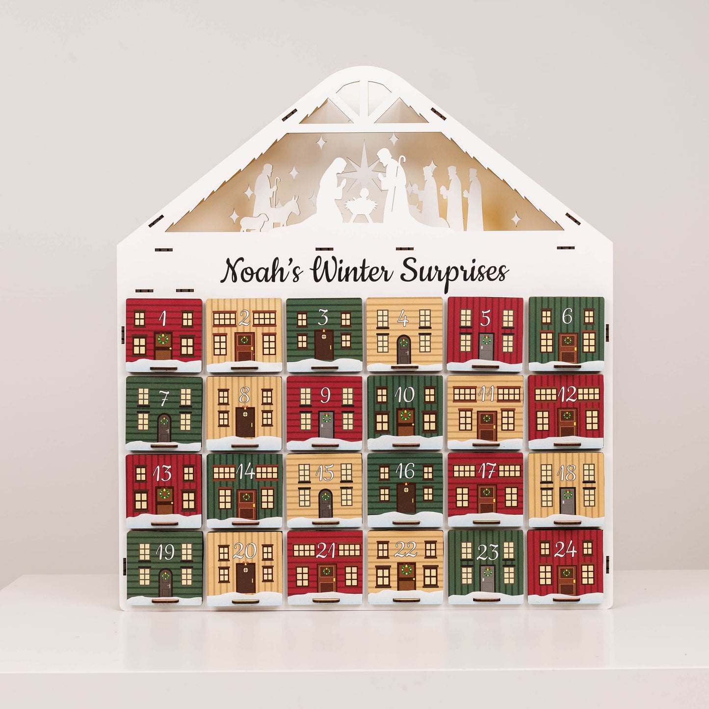 Christmas Advent Calendar - Colored - Renee Lane Company