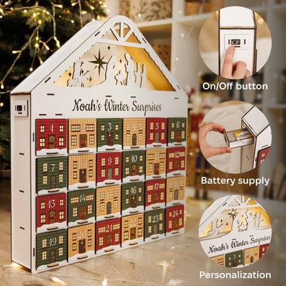 Christmas Advent Calendar - Colored - Renee Lane Company