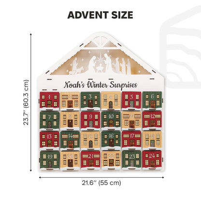 Christmas Advent Calendar - Colored - Renee Lane Company