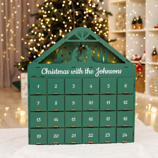 Christmas Advent Calendar - Green - Renee Lane Company