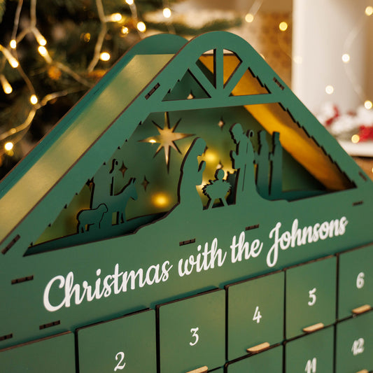 Christmas Advent Calendar - Green - Renee Lane Company