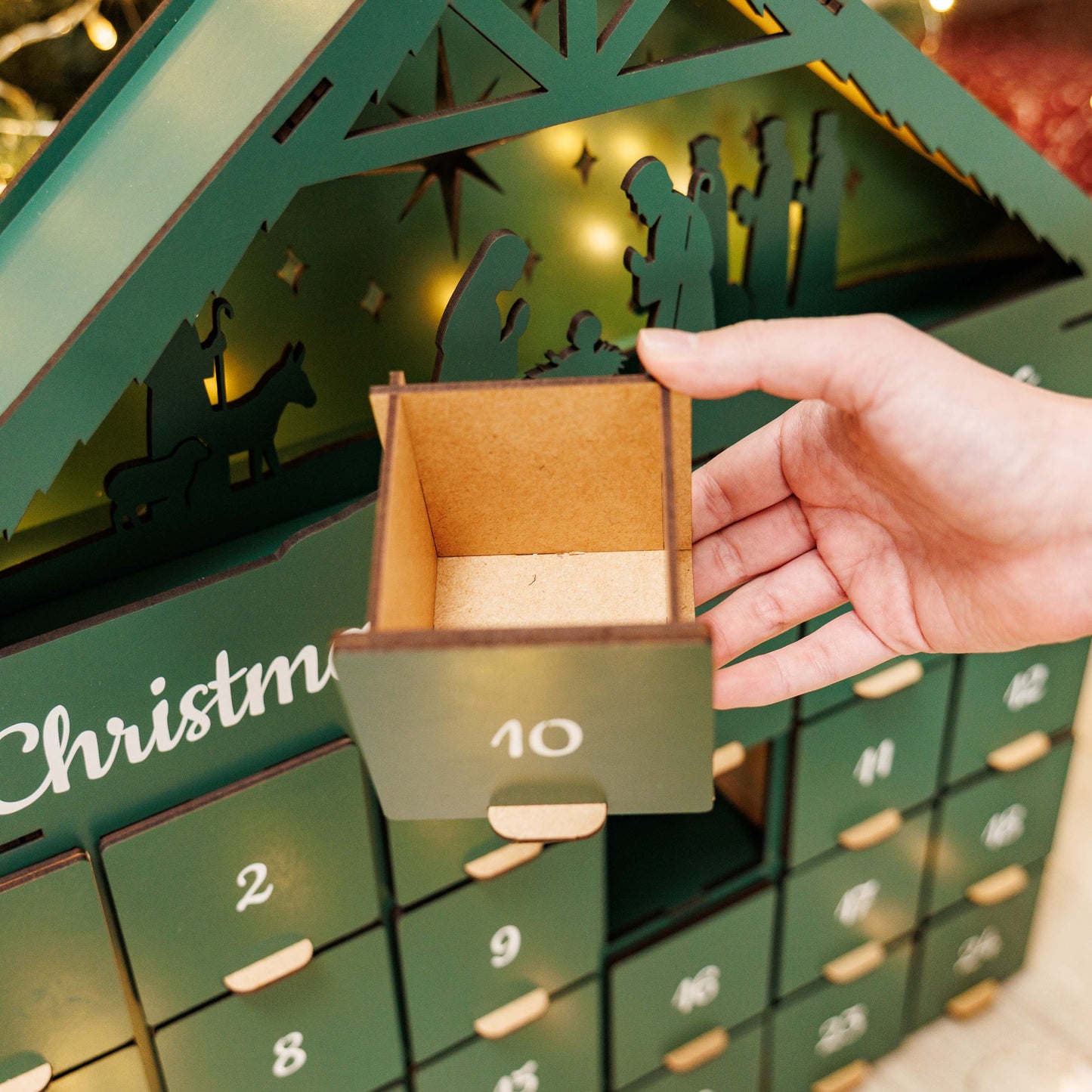 Christmas Advent Calendar - Green - Renee Lane Company