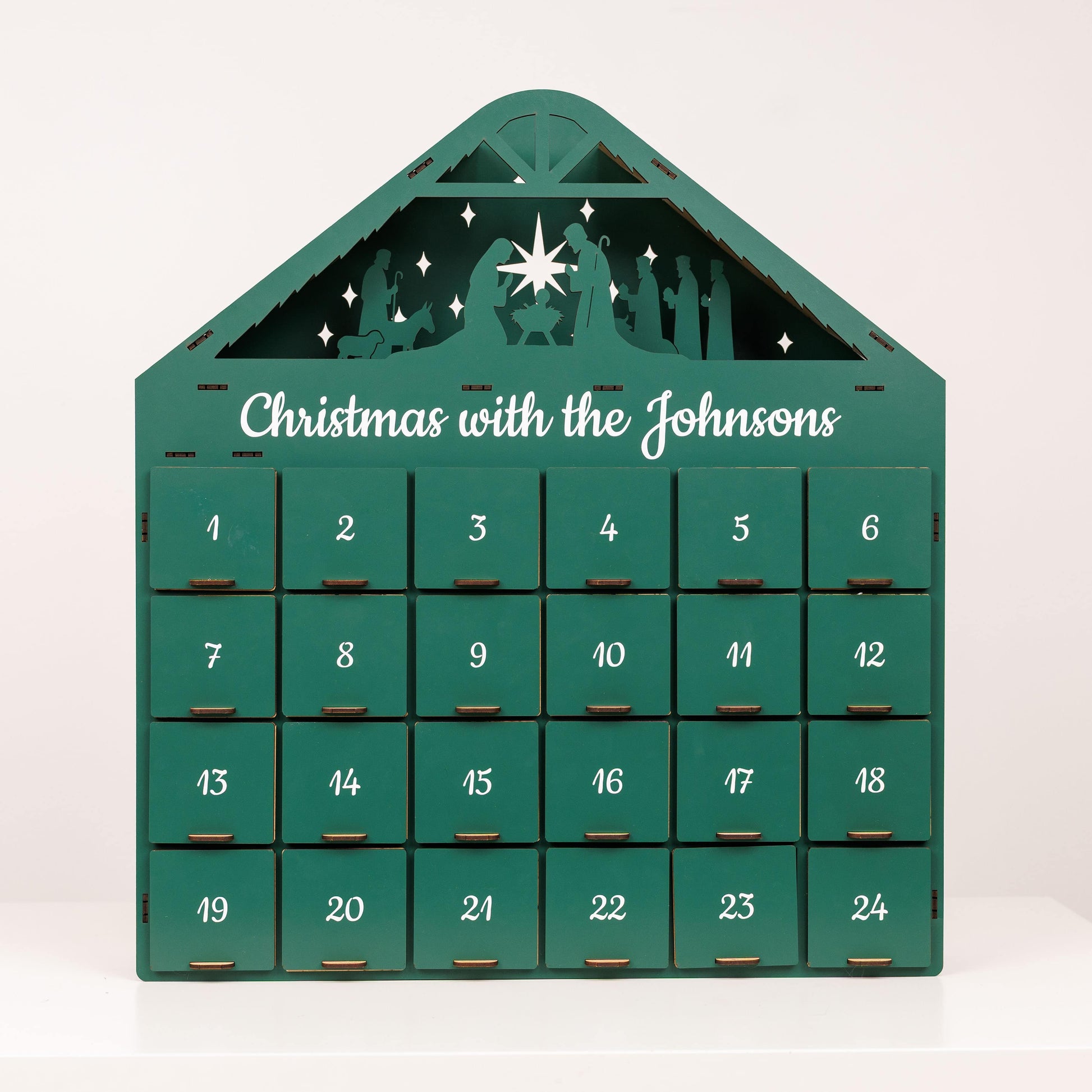 Christmas Advent Calendar - Green - Renee Lane Company