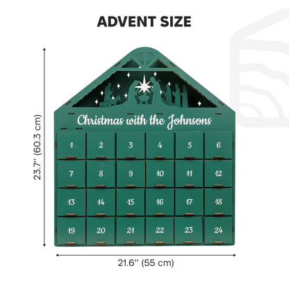 Christmas Advent Calendar - Green - Renee Lane Company