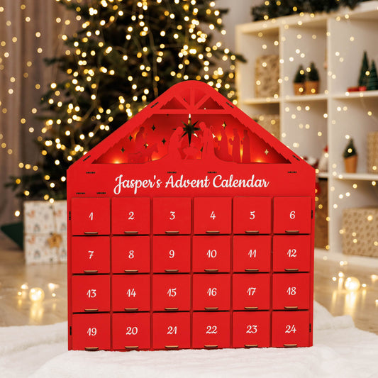 Christmas Advent Calendar - Red - Renee Lane Company