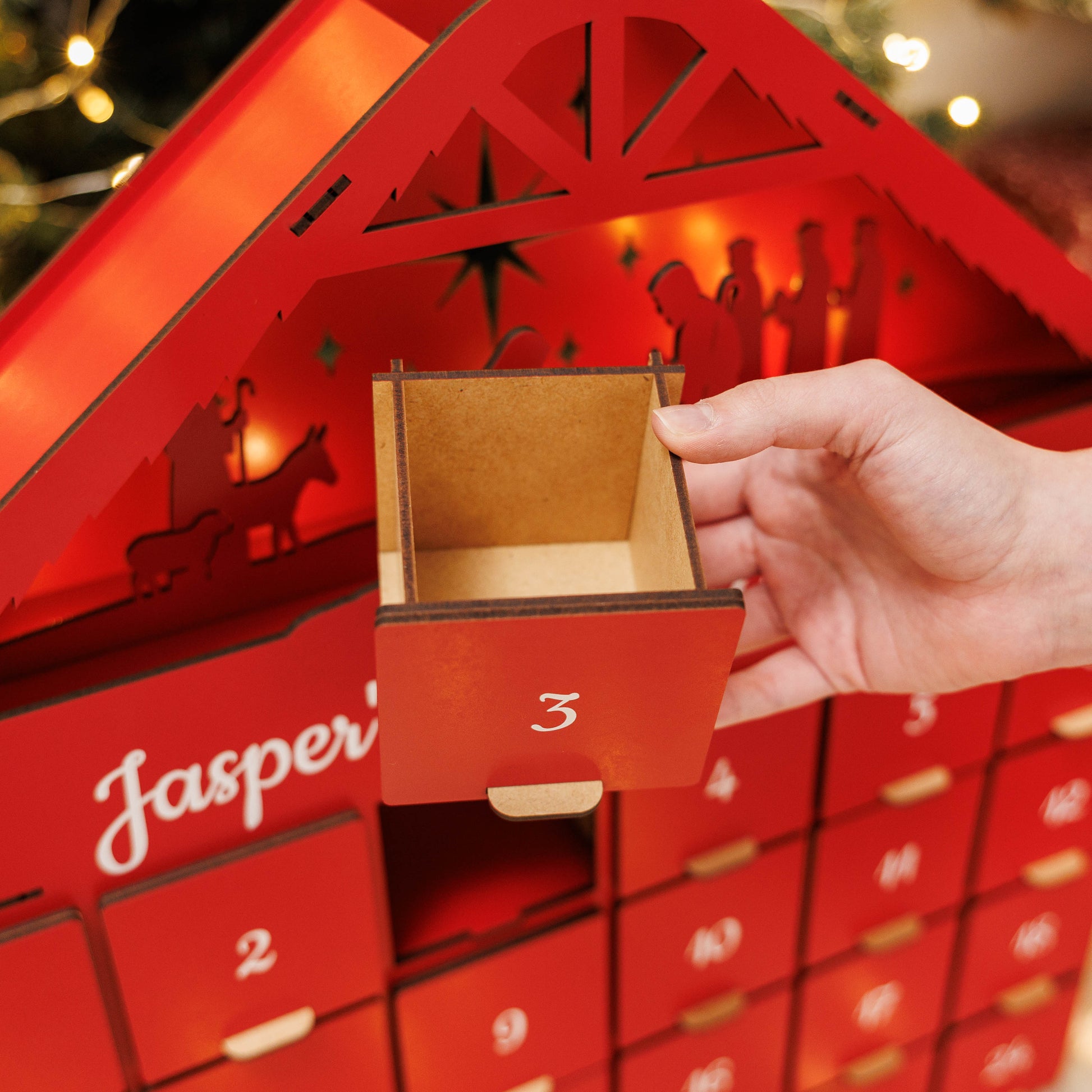 Christmas Advent Calendar - Red - Renee Lane Company