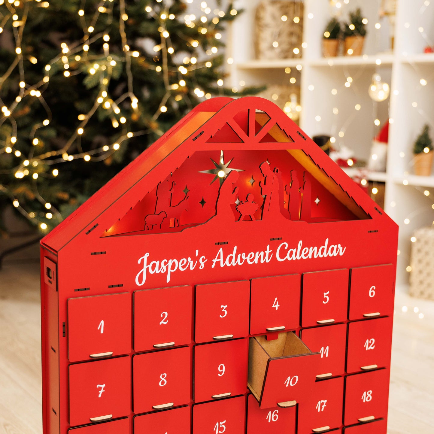 Christmas Advent Calendar - Red - Renee Lane Company