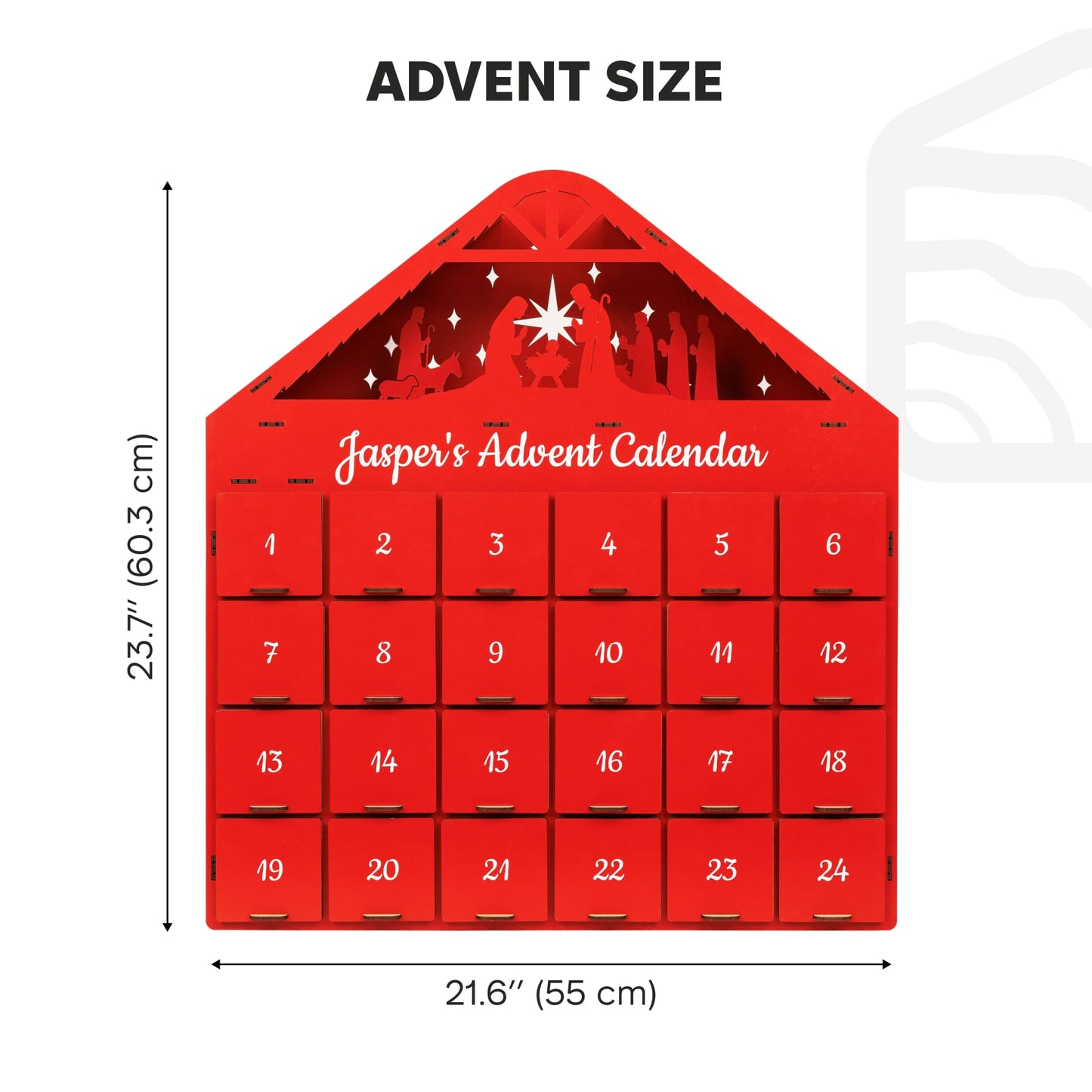 Christmas Advent Calendar - Red - Renee Lane Company