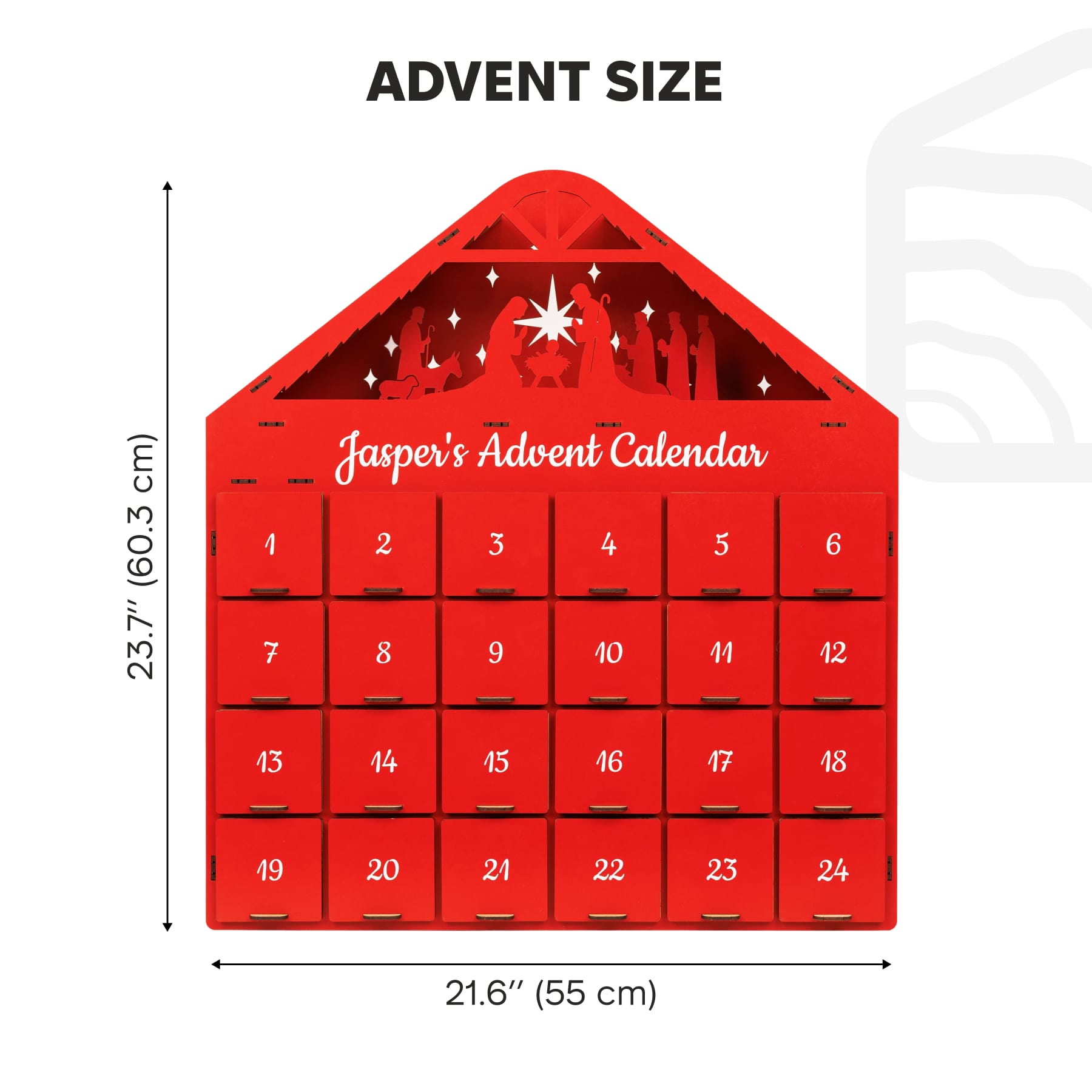 Christmas Advent Calendar - Red - Renee Lane Company