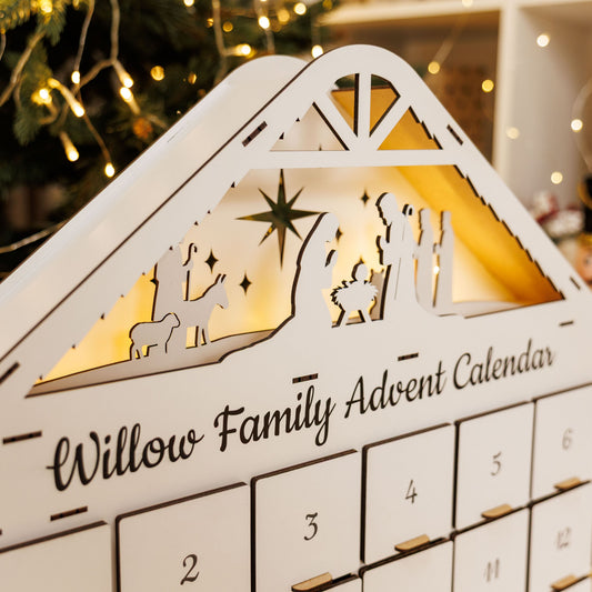 Christmas Advent Calendar - White - Renee Lane Company