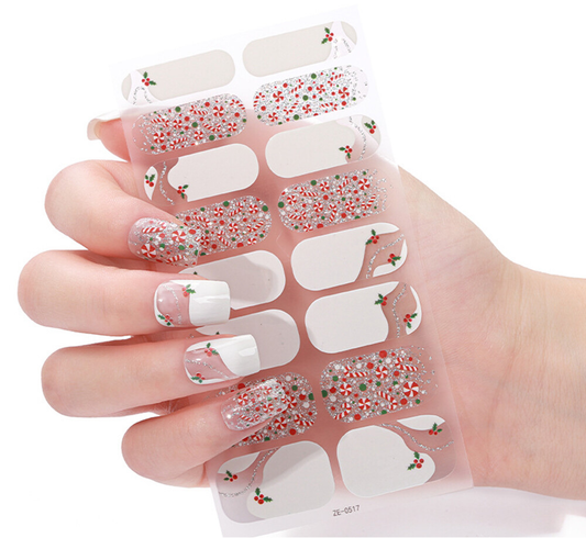 Christmas Mistletoe Gel Nails - Renee Lane Company
