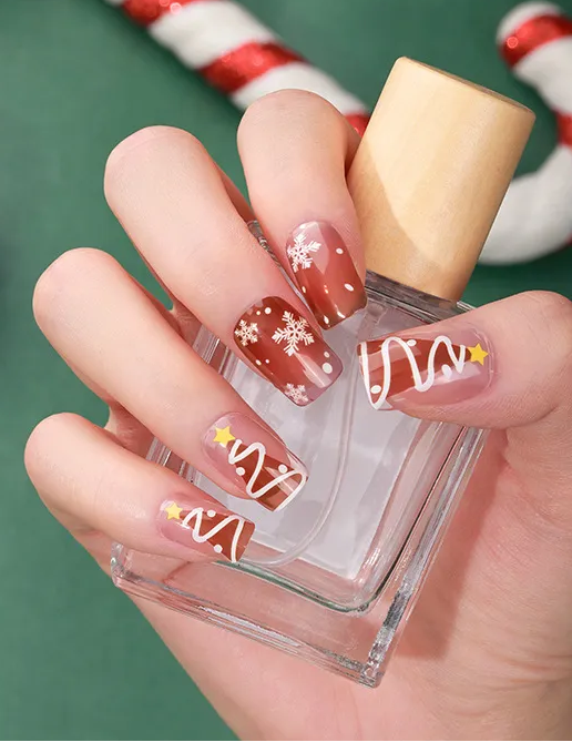 Christmas Trees Gel Nails - Renee Lane Company