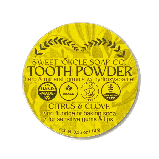 Citrus & Clove Tooth Powder with 5% Hydroxyapatite, Microbiome-Friendly - Renee Lane Company