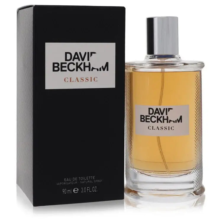David Beckham Classic eau de toilette set: 90 ml bottle with silver cap and black box