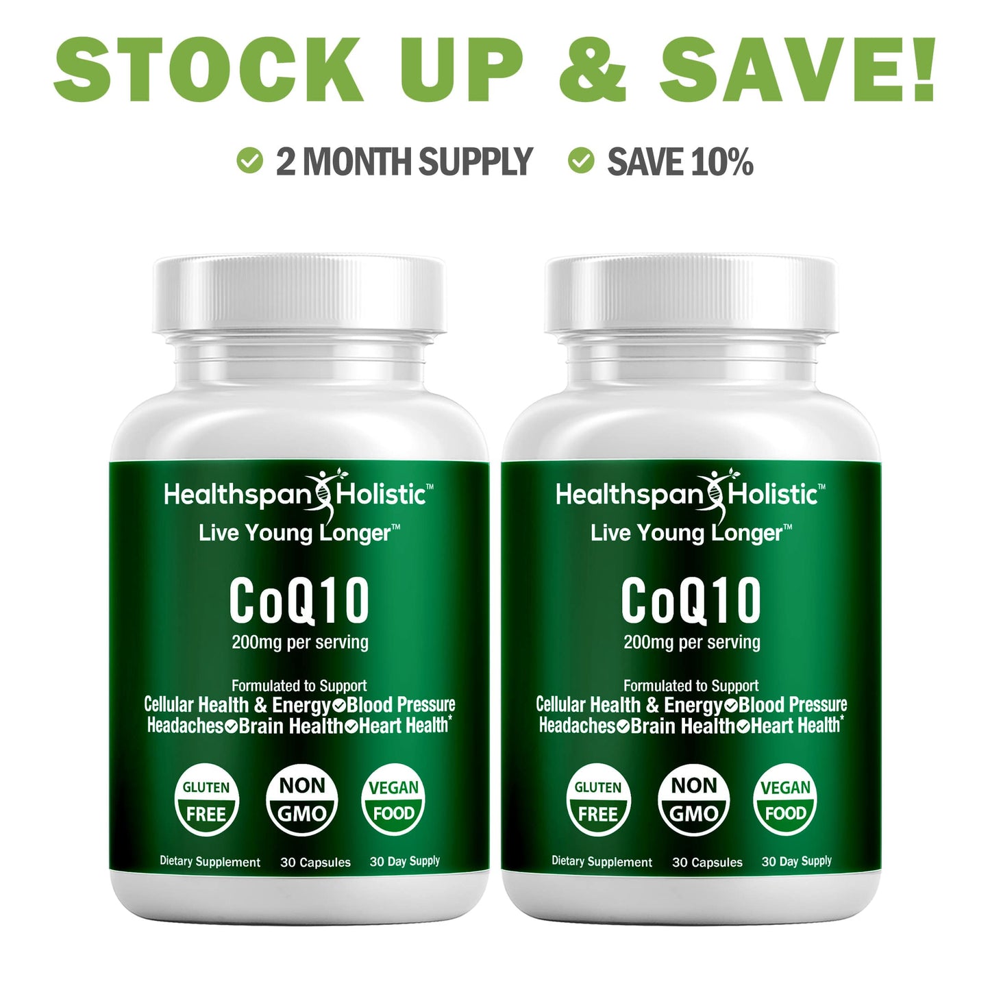 CoQ10 Supplement 30 Capsules - Renee Lane Company
