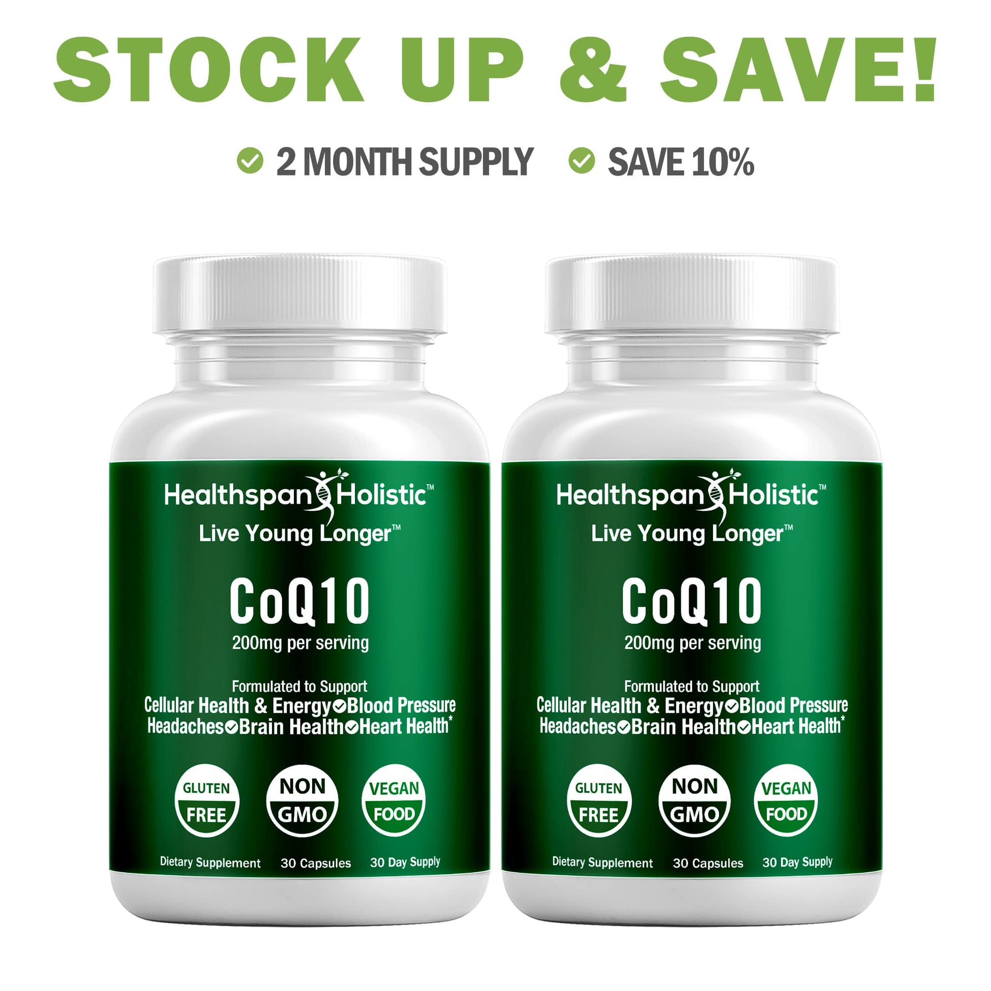 CoQ10 Supplement 30 Capsules - Renee Lane Company
