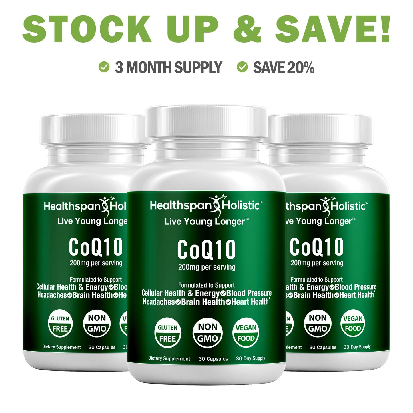 CoQ10 Supplement 30 Capsules - Renee Lane Company