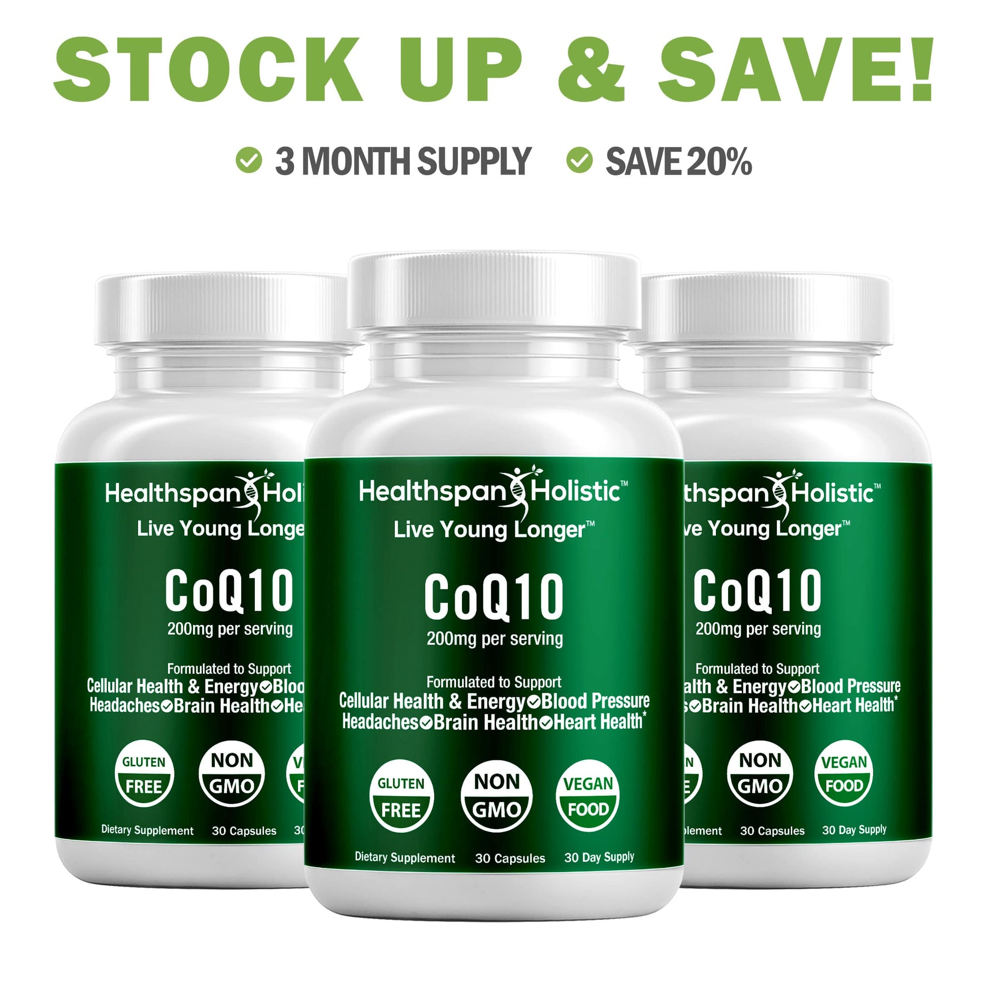 CoQ10 Supplement 30 Capsules - Renee Lane Company