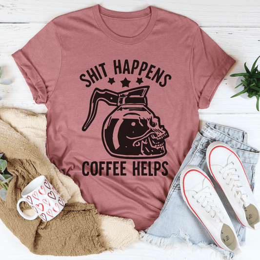 Coffee Helps T-Shirt - Renee Lane Company