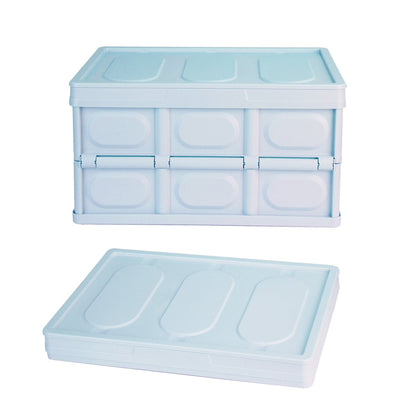 Collapsible Storage Bins With Dustproof Lid Waterproof Interior Bag Handle Stackable Storage Box Container Utility Organizer Crate For Camping Fishing Living Room - Renee Lane Company
