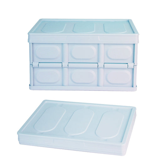 Collapsible Storage Bins With Dustproof Lid Waterproof Interior Bag Handle Stackable Storage Box Container Utility Organizer Crate For Camping Fishing Living Room - Renee Lane Company