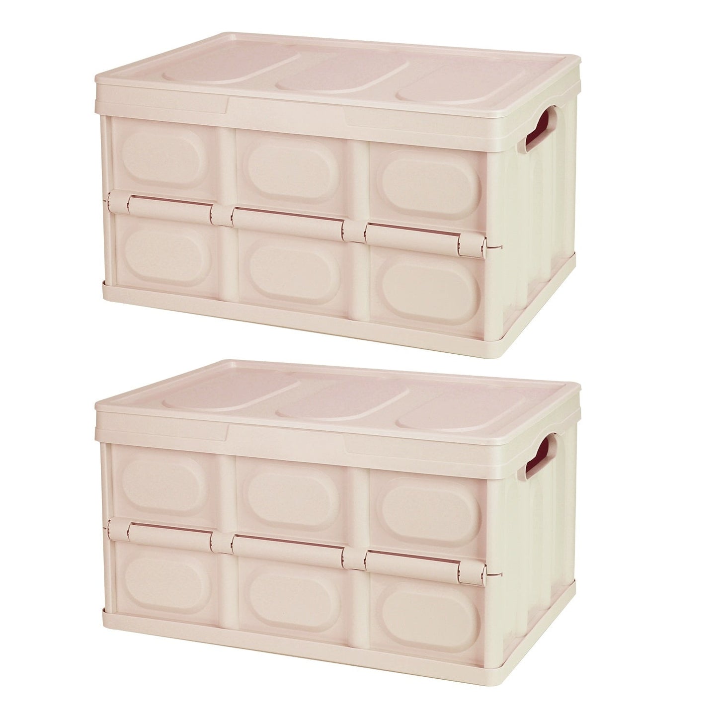Collapsible Storage Bins With Dustproof Lid Waterproof Interior Bag Handle Stackable Storage Box Container Utility Organizer Crate For Camping Fishing Living Room - Renee Lane Company