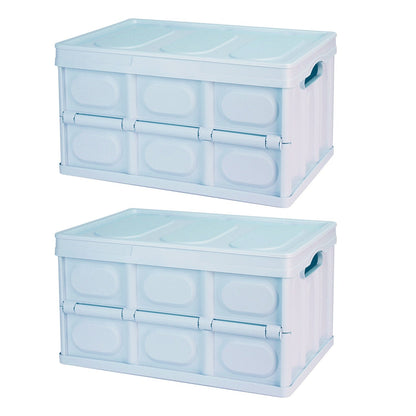 Collapsible Storage Bins With Dustproof Lid Waterproof Interior Bag Handle Stackable Storage Box Container Utility Organizer Crate For Camping Fishing Living Room - Renee Lane Company