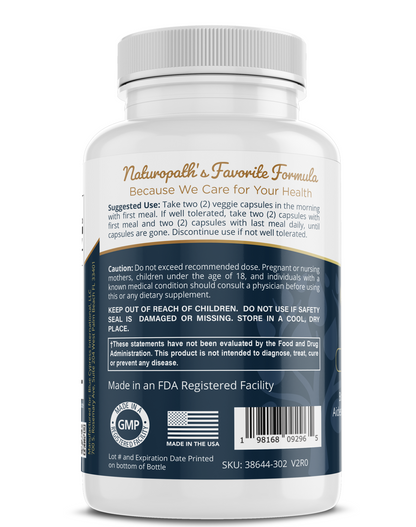 Supplement bottle back label with usage directions and my balance brand