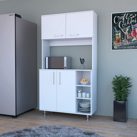 Colorado Pantry Cabinet; Three Open Shelves - Renee Lane Company