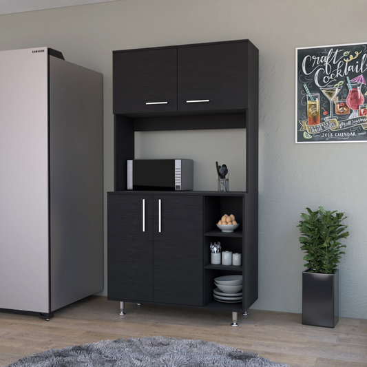 Colorado Pantry Cabinet; Three Open Shelves - Renee Lane Company