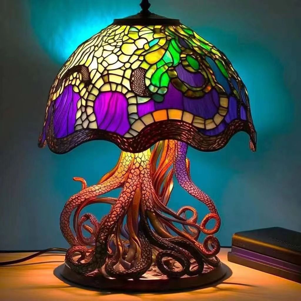 Colored Resin Plant Series Desk Lamp - Renee Lane Company