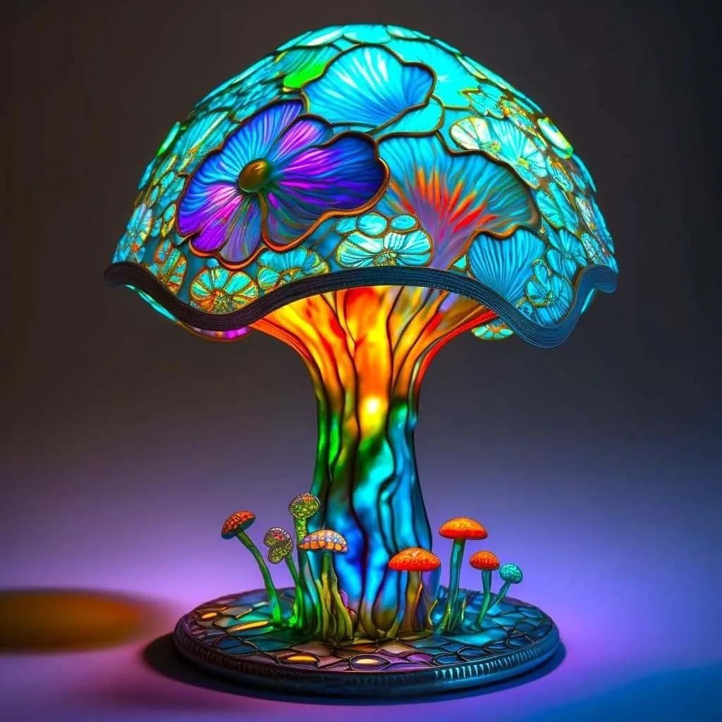 Colored Resin Plant Series Desk Lamp - Renee Lane Company