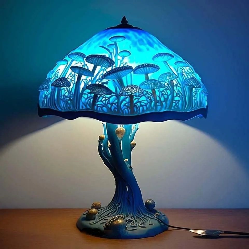 Colored Resin Plant Series Desk Lamp - Renee Lane Company